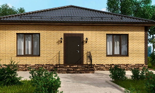 Проекты одноэтажных домов из кирпича | Строй-Бгл - Бугульма от 3590 рублей