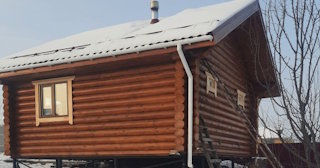 Баня из оцилиндрованного бревна под ключ в Бугульме - от 133341 рублей